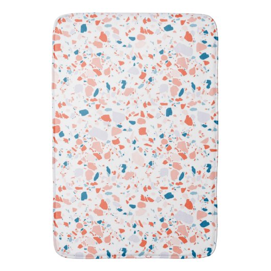 Terrazzo gepatterde badmat roze en blauw (Voorkant Verticaal)