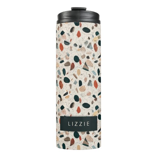 Terrazzo gepersonaliseerd thermosbeker (Voorkant)