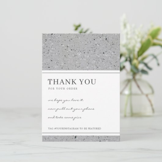 TERRAZZO GESPECKLEERD PATROON CORPORATE BUSINESS L BEDANKKAART (Staand voorkant)