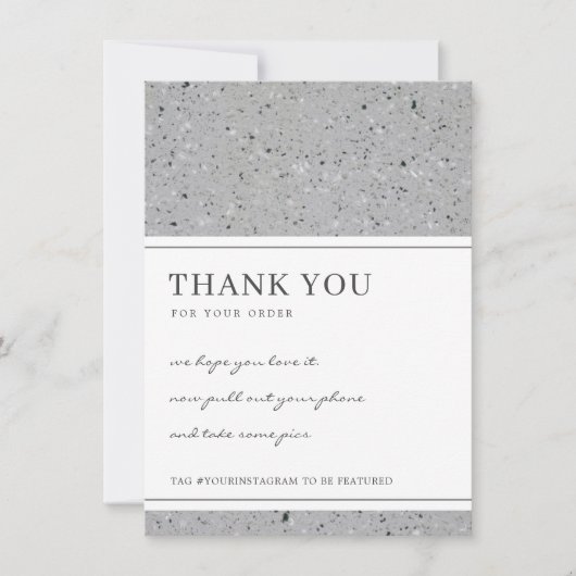 TERRAZZO GESPECKLEERD PATROON CORPORATE BUSINESS L BEDANKKAART (Voorkant)