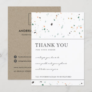 TERRAZZO GESPECKLEERDE STONE CORPORATE BUSINESS LO BEDANKKAART