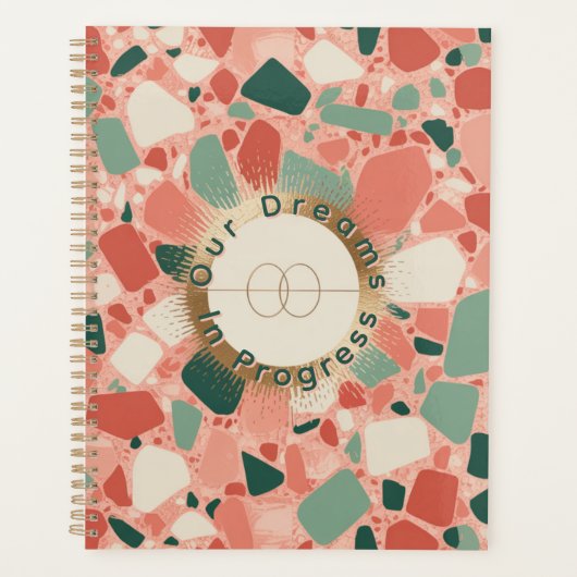 Terrazzo & Gouden Bruiloft | Moderne & Leuke Vieri Planner (Voorkant)