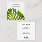 TERRAZZO GREEN MONSTERA LEAF FOLIAGE PRICE LABEL (Voorkant / Achterkant)