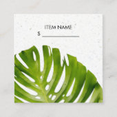 TERRAZZO GREEN MONSTERA LEAF FOLIAGE PRICE LABEL (Voorkant)