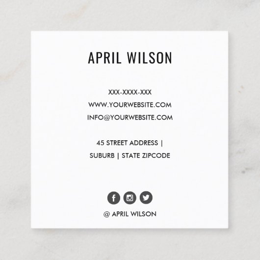 TERRAZZO GREEN MONSTERA LEAF FOLIAGE PRICE LABEL (Achterkant)