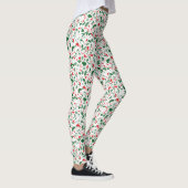 Terrazzo Green Red Kerstpattern Holiday Leggings (Rechts)