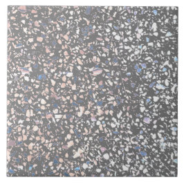 Terrazzo Grijs Blauw Pastel Minimale Moderne Steen Tegeltje