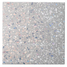 Terrazzo grijs wit pastel minimale moderne steen