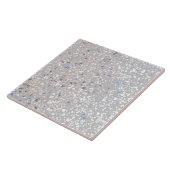 Terrazzo grijs wit pastel minimale moderne steen tegeltje (Zijkant)