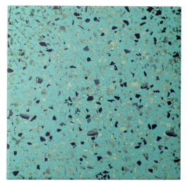 Terrazzo Groen Blauwgroen Minimal Modern Stone Pat Tegeltje