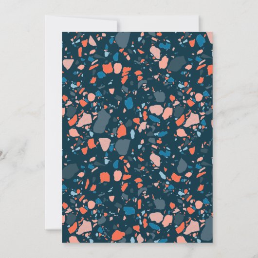 Terrazzo Hand getrokken Custom Bar Bat Mitswa Kaart (Achterkant)