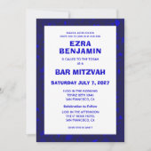 Terrazzo Hand getrokken Custom Bar Bat Mitswa Kaart (Voorkant)