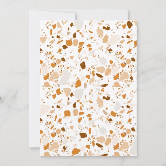 Terrazzo Hand getrokken Custom Bar Bat Mitswa Kaart (Achterkant)