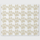 Terrazzo Hond Pawprint Patroon Kunst Cadeaupapier (Vlak)