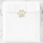 Terrazzo Hond Pawprint Patroon Kunst Ronde Sticker (Tas)