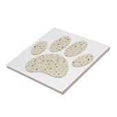 Terrazzo Hond Pawprint Patroon Kunst Tegeltje (Zijkant)