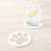 Terrazzo Hond Pawprint Patroon Kunst Zandsteen Onderzetter (Zijkant)