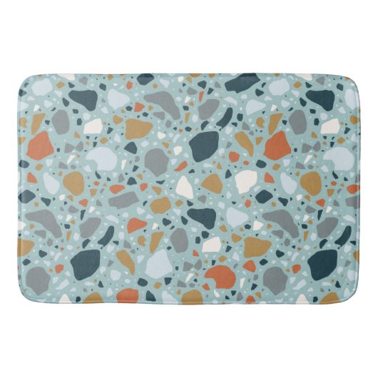Terrazzo in blauw badmat (Voorkant)