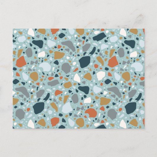 Terrazzo in blauw briefkaart (Voorkant)