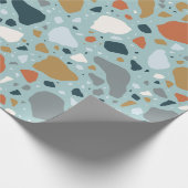 Terrazzo in blauw cadeaupapier (Hoek)