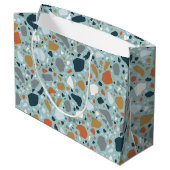 Terrazzo in blauw groot cadeauzakje (Achterkant Gekanteld)