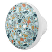 Terrazzo in blauw keramische knop (Rechts)