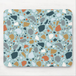 Terrazzo in blauw muismat
