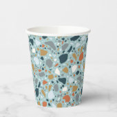 Terrazzo in blauw papieren bekers (Links)