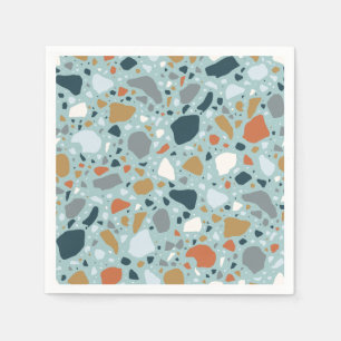 Terrazzo in blauw servet