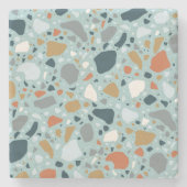 Terrazzo in blauw stenen onderzetter (Voorkant)