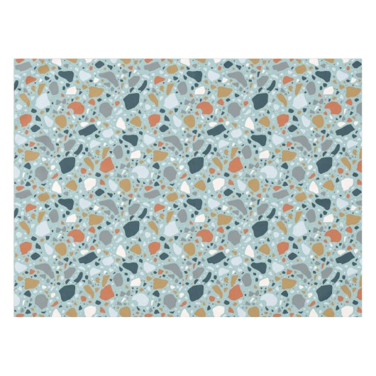 Terrazzo in blauw tafelkleed (Voorkant (Horizontaal))