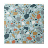 Terrazzo in blauw tegeltje (Voorkant)