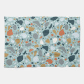 Terrazzo in blauw theedoek (Horizontaal)