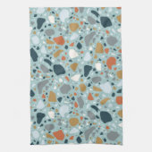 Terrazzo in blauw theedoek (Verticaal)