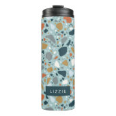 Terrazzo in blauw thermosbeker (Voorkant)