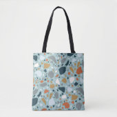 Terrazzo in blauw tote bag (Voorkant)