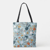 Terrazzo in blauw tote bag (Achterkant)