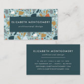 Terrazzo in blauw visitekaartje (Voorkant / Achterkant)