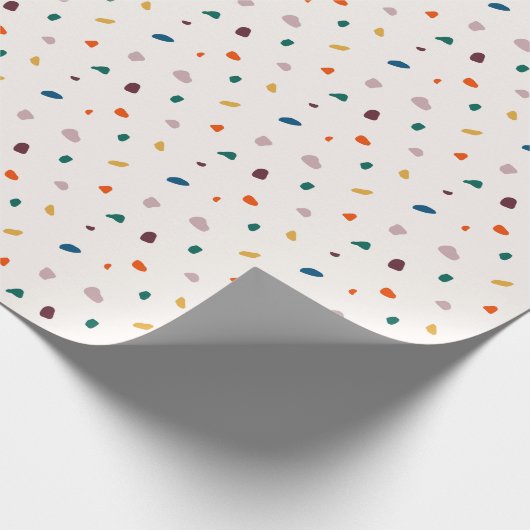 Terrazzo inpakpapier – Retro Terrazzo patroon (Hoek)