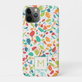 Terrazzo Kleurrijke Architecturale INITIAAL Design Case-Mate iPhone Case (Achterkant)