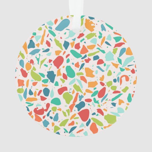 Terrazzo Kleurrijke Architecturale INITIAAL Design Ornament (achterkant)