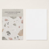 Terrazzo Leather Earring Display Kaarten Visitekaartje (Voorkant /achterkant)