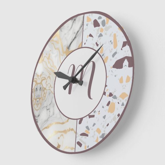 Terrazzo-Marmer Aangepast Initiaal Grote Klok (Hoek)