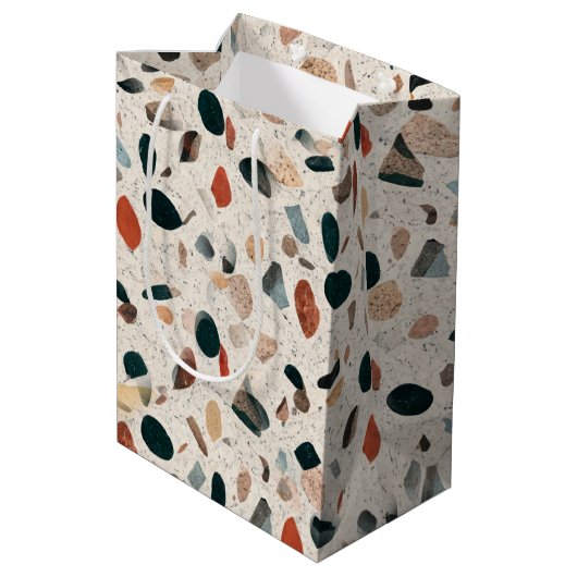 Terrazzo Medium Cadeauzakje (Achterkant Gekanteld)