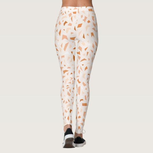 Terrazzo Modern Abstracte Terracotta Leggings (Achterkant)