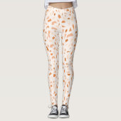 Terrazzo Modern Abstracte Terracotta Leggings (Voorkant)