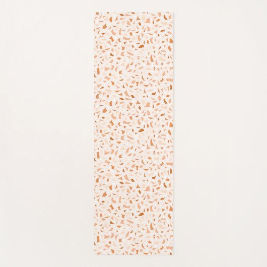 Terrazzo Modern Abstracte Terracotta Yogamat (Voorkant)