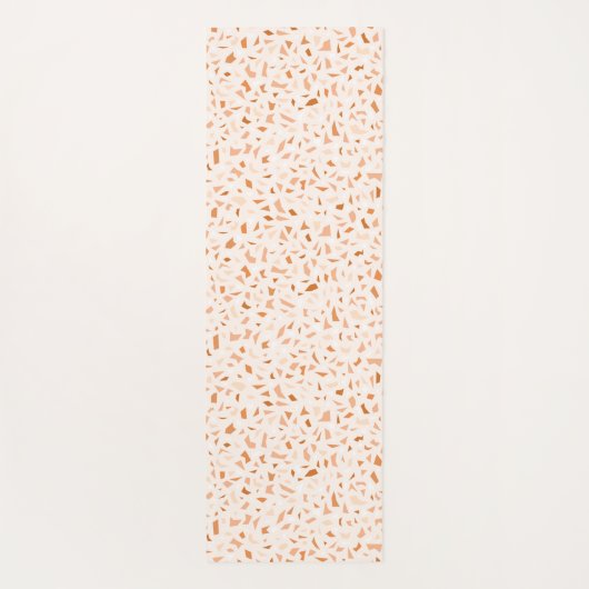 Terrazzo Modern Abstracte Terracotta Yogamat (Achterkant)