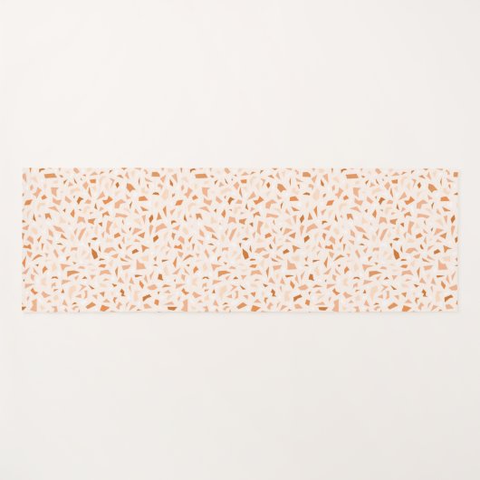 Terrazzo Modern Abstracte Terracotta Yogamat (Voorkant (horizontaal))