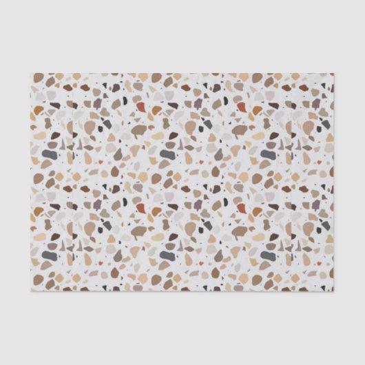 Terrazzo Moderne Art Deco Steen Midden Eeuw  Tissuepapier (Voorkant)